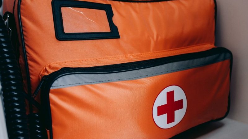 First aid kit for a backpacker
